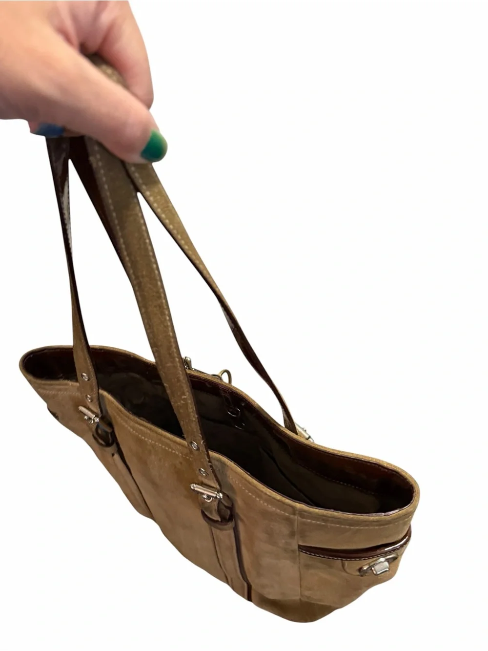 Coach Y2K Suede Hampton Tote Bag